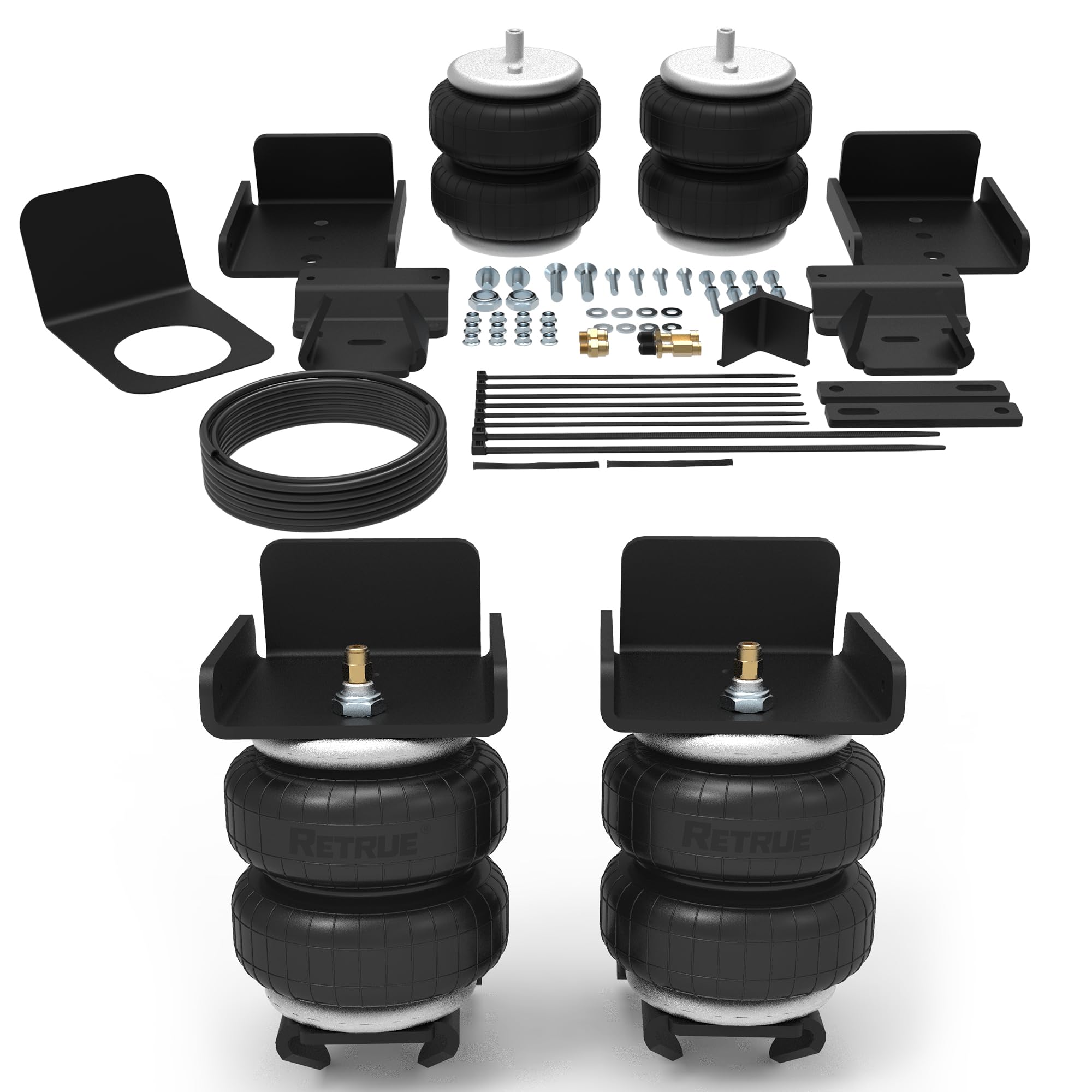 RETRUE Rear Air Bags Suspension Kit Compatible with 2019-2025 Chevrolet Chevy Silverado GMC Sierra 1500 Truck Towing, 5000 Lbs of Load Leveling Capacity, Replacement for Firestone 2609