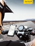 Lamicall Motorcycle Phone Mount Holder - Cell Phone Bike Holder, Adjustable Bicycle Scooter Handlebar Phone Cradle Clip for iPhone 16 15 14 Pro, iPhone 17, Galaxy S23 and 4.7"- 6.8", Mom Gift