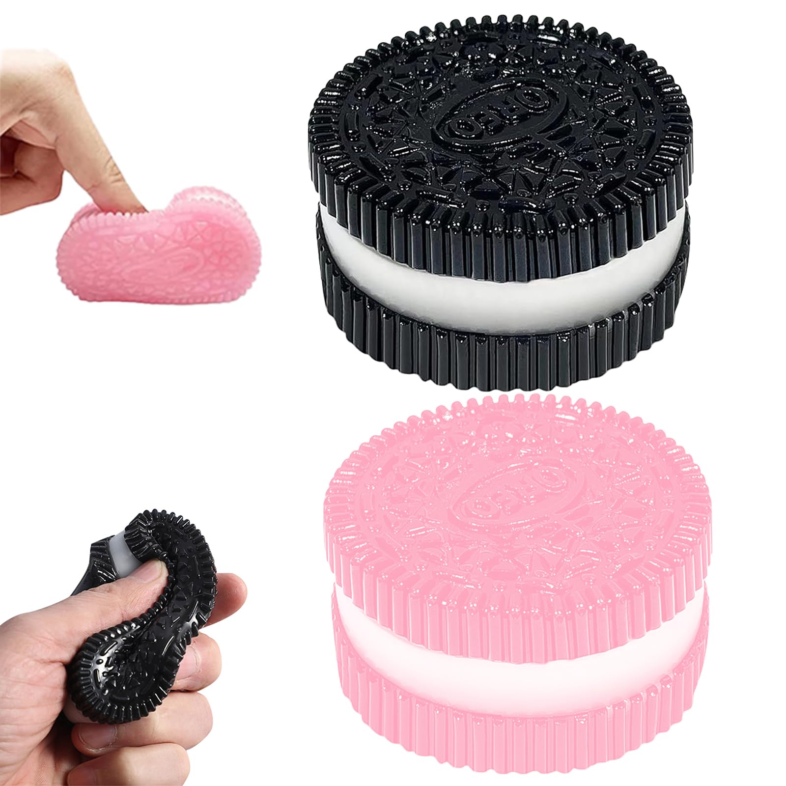AYNKH 2PCS Giocattolo a Rimbalzo Lento Zampa di Gatto, Taba Squishy, Rosa, Fufu Squishy, Antistress per Animali Con 10 Palline Divertenti per Bambini Adolescenti Adulti
