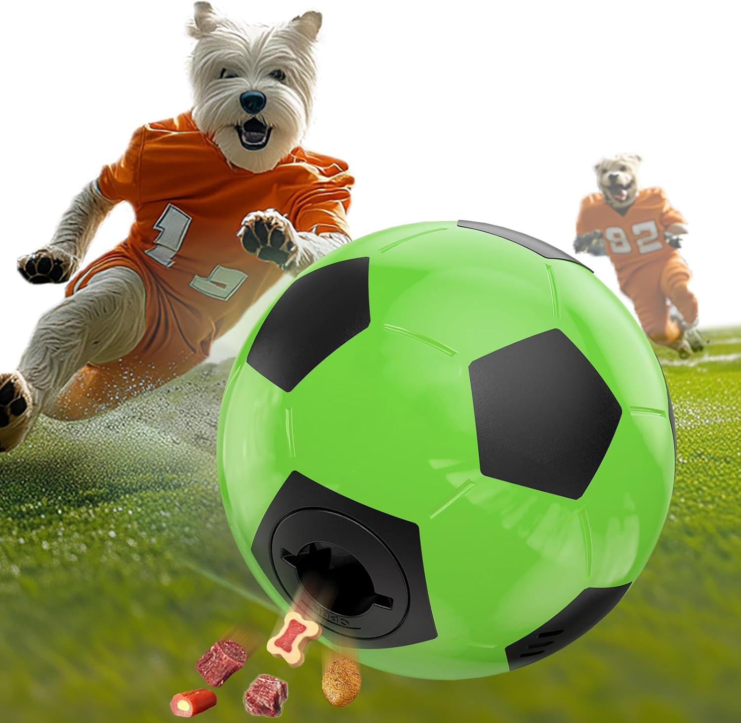 Dog Treat Ball with Fun Giggling Sound – Interactive Dog Toys Ball, Dog Treat Dispenser Toy for Large Dogs & Small Dogs, 4.61In Rolling Ball Dog Toy for Keep Your Dog Busy Toys