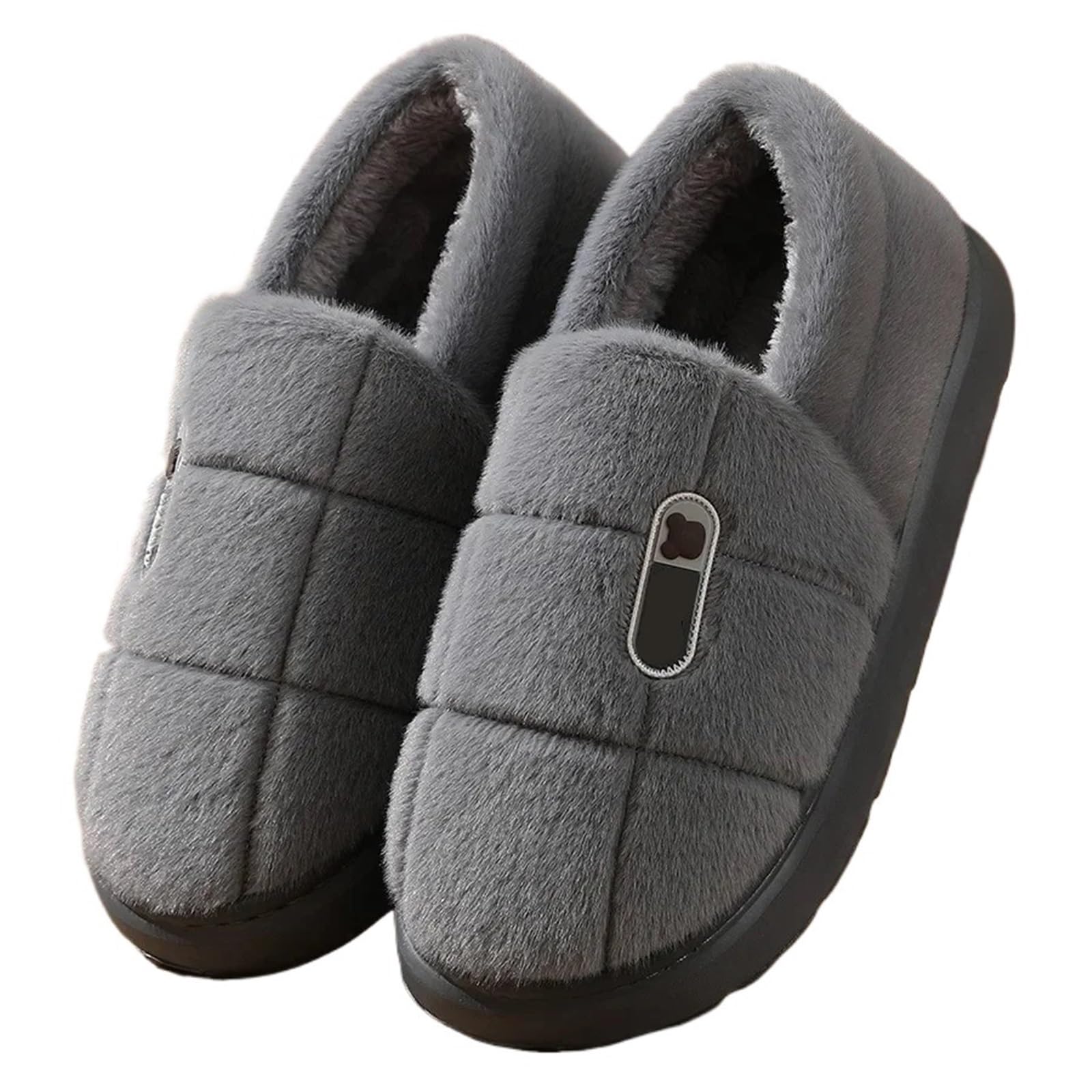 Chinelos Homem Pantuflas De Algodón De Talla Grande For Hombre, Pantuflas De Invierno Cálidas Con Fondo Grueso Y Forro Polar, 45, 46, 47 Y 48