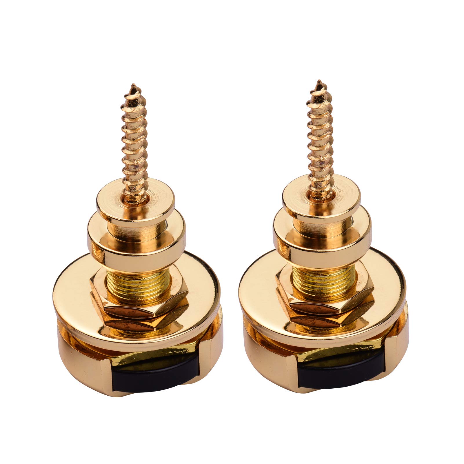 6 Botones De Bloqueo Para Correa De Guitarra - Metal + 6 Candados De Silicona | Para Guitarra, Bajo, Ukelele