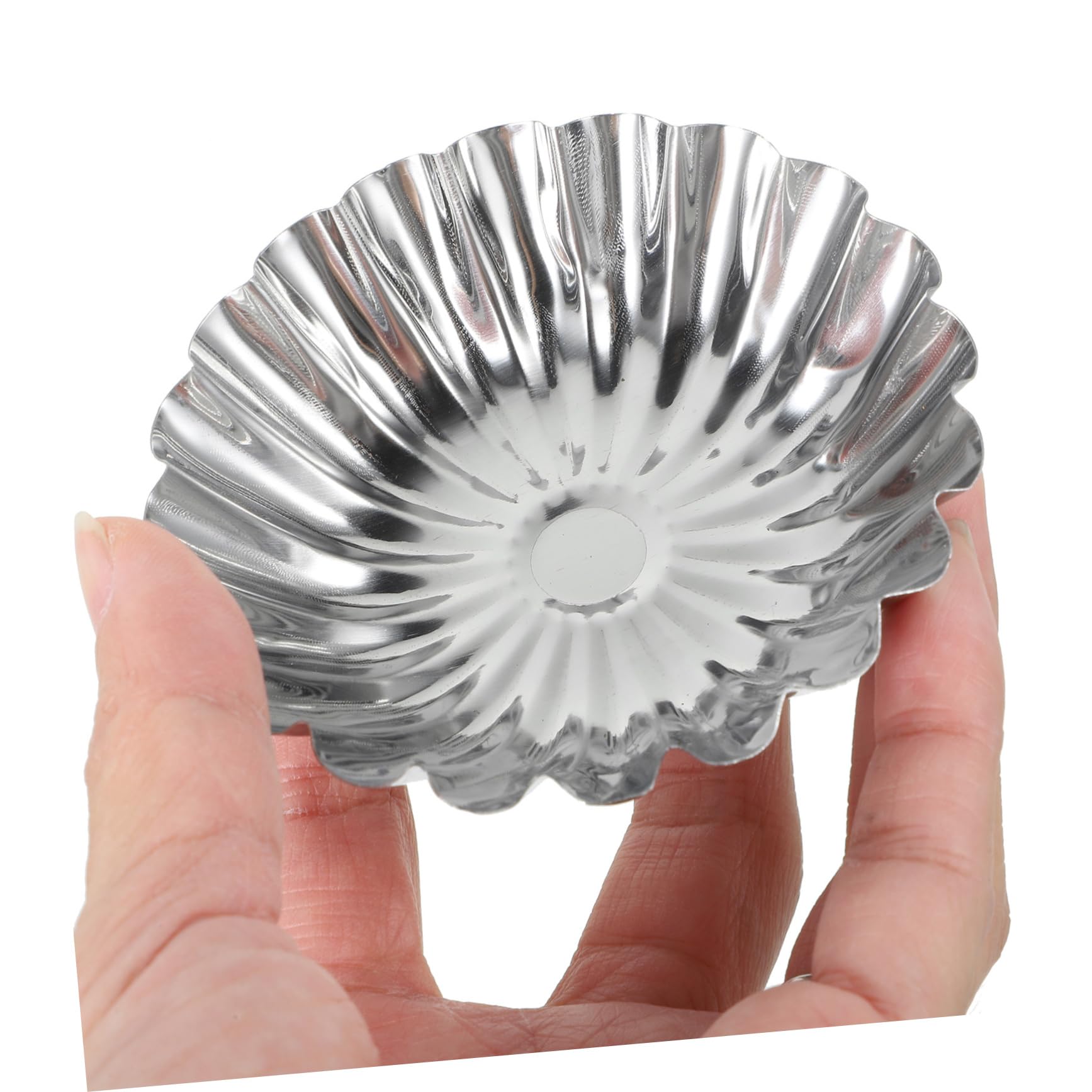 SOLUSTRE 50 piezas Moldes para Tartas de Huevo Inoxidable de Resistentes y Reutilizables Antiadherentes para Hornear Pudines Cupcakes y Postres Caseros para Cocina y Repostería Profesional