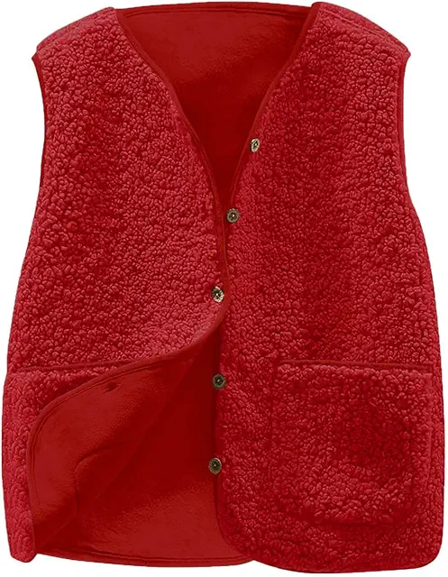 Gilet sans manche femme en molleton polaire doux - Coupe classique avec poches 2025