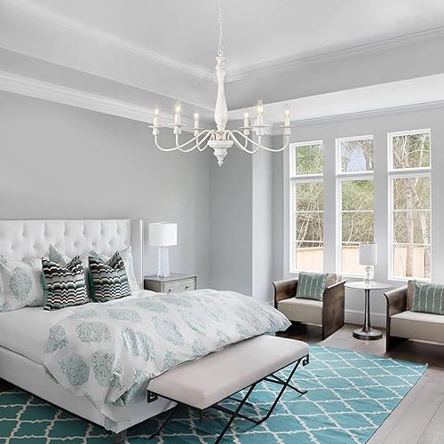 Miniatura 7 de YCZHCC Candelabro negro de 6 luces para decoración de comedor, estilo rústico industrial moderno para dormitorio, cocina, sala de estar, vestíbulo,