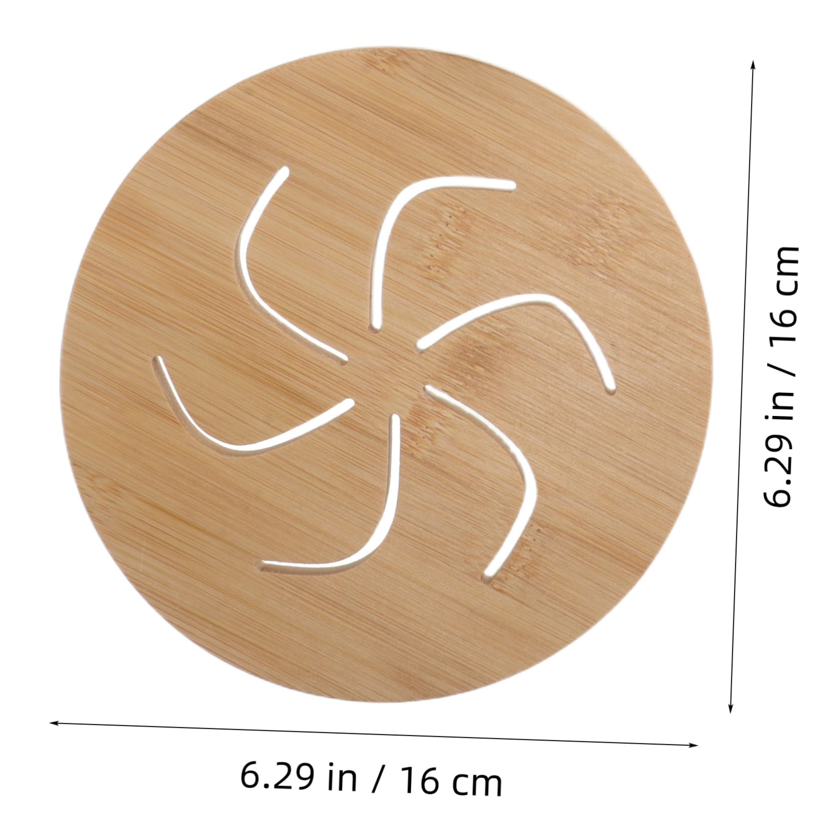 UKCOCO Lot de 4 Dessous de Plat en Bambou, Résistants la Chaleur, Antidérapants, Cuisine et Table, Protection Minimale pour Plats Chauds