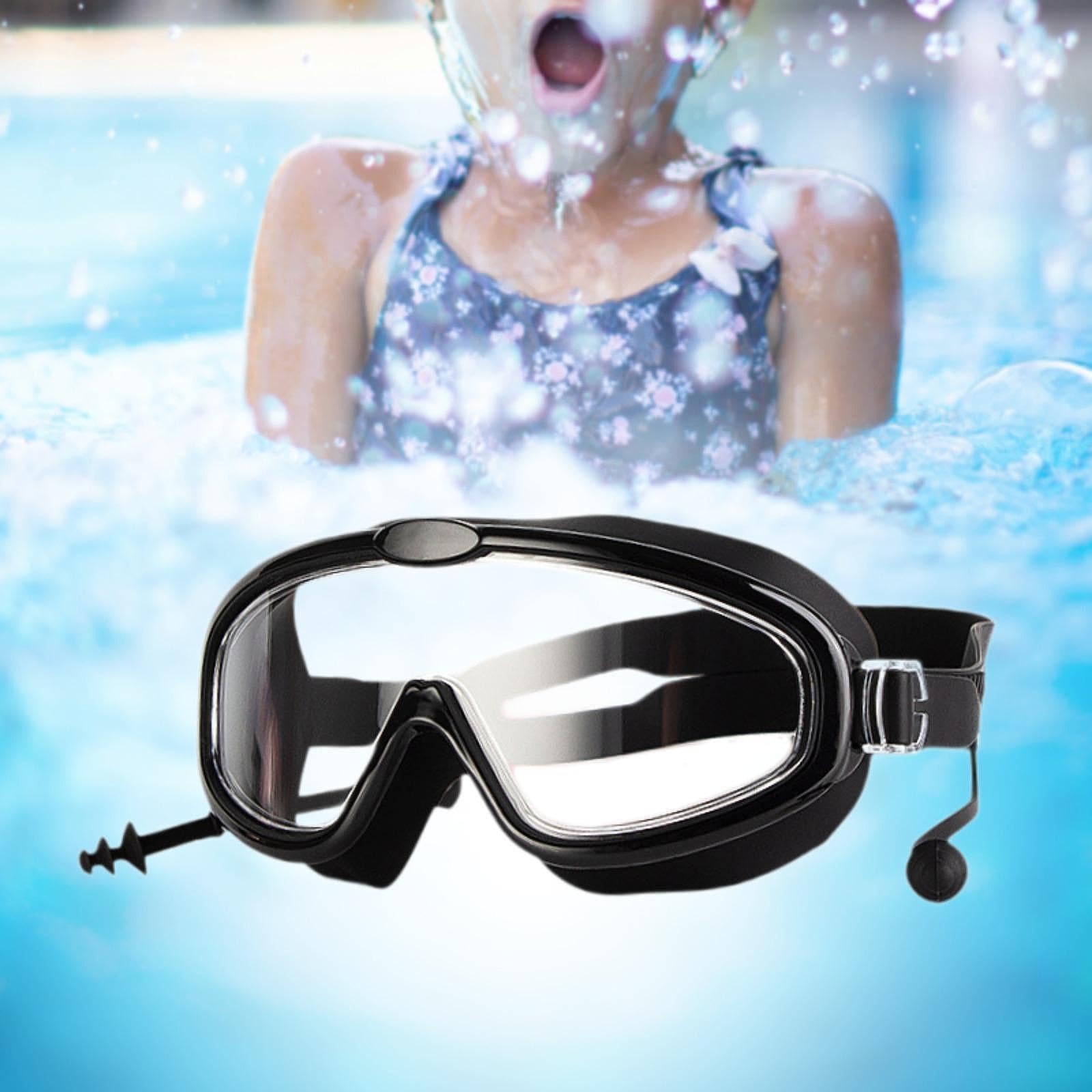 Gafas De Natación Profesionales Antivaho Con Protección UV Y Marco Grande Para Deportes De Esnorquel Con 2 Tapones Para Los Oidos Para Adultos Hombres Mujeres Y Jovenes Ticfoxmx Moderno