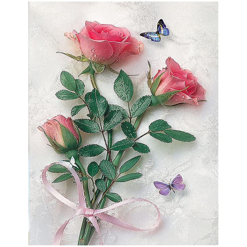 DCIDBEI Peinture diamant 5D à faire soi-même fleurs 40x40cm peinture diamant carré carre diamant strass broderie kit de bricolage pour adultes enfants peinture par numéros salon autocollants muraux
