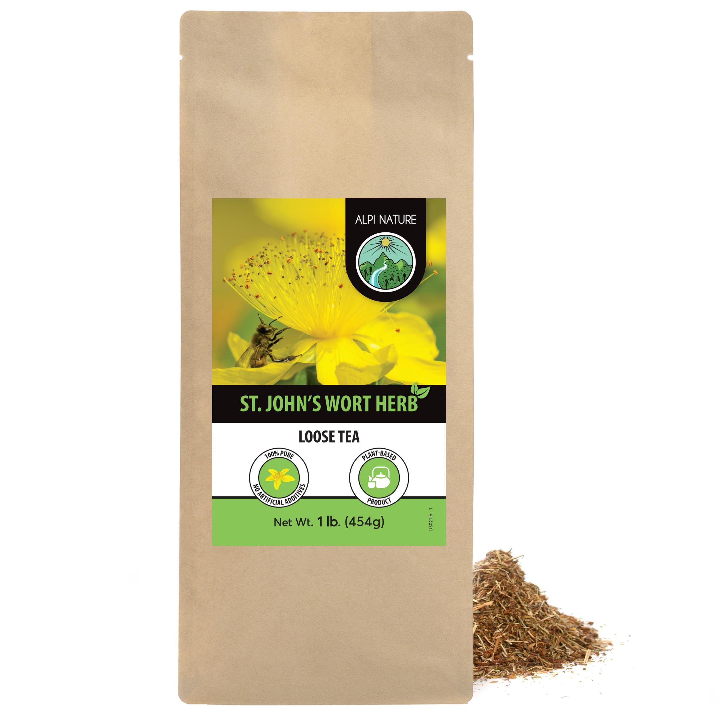 St. John's infusion (1lb), St. John's wort tea, gently dried, cut, 100% pure and natural