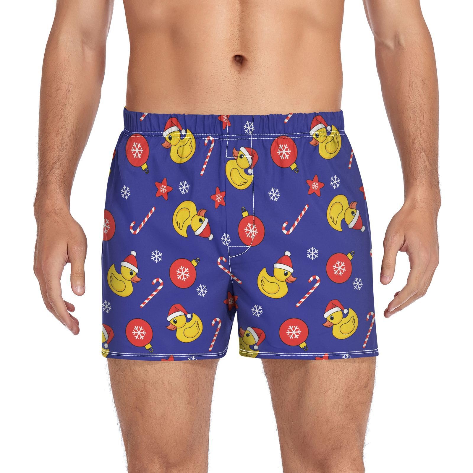 Men's Boxer Shorts Cotton Loose Underwear with Button Fly