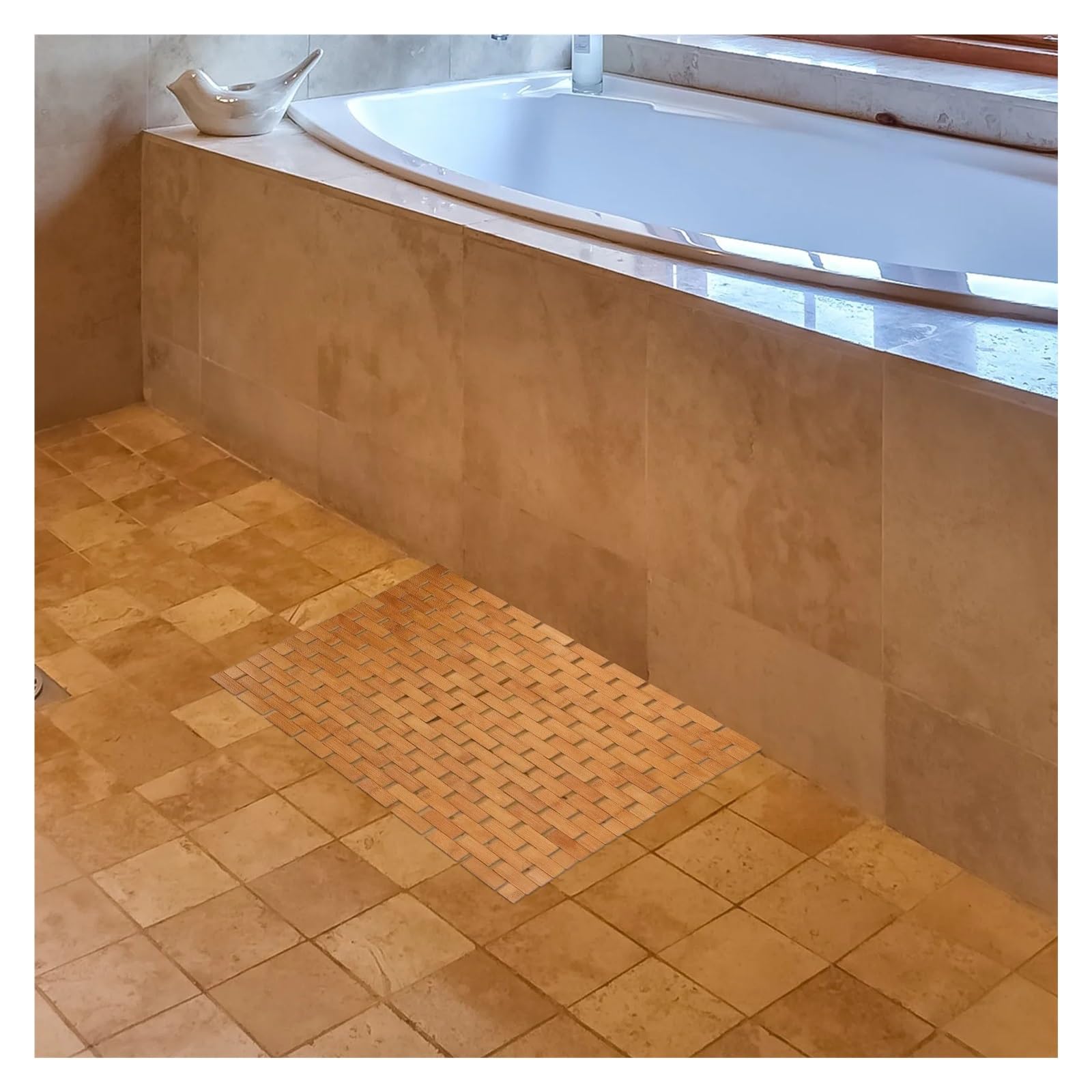 Alfombrilla de baño de Madera Alfombra de baño Piso Ducha Antideslizante | For bañera, baño, caja fuerte, antideslizante, decorativa, oficina en casa