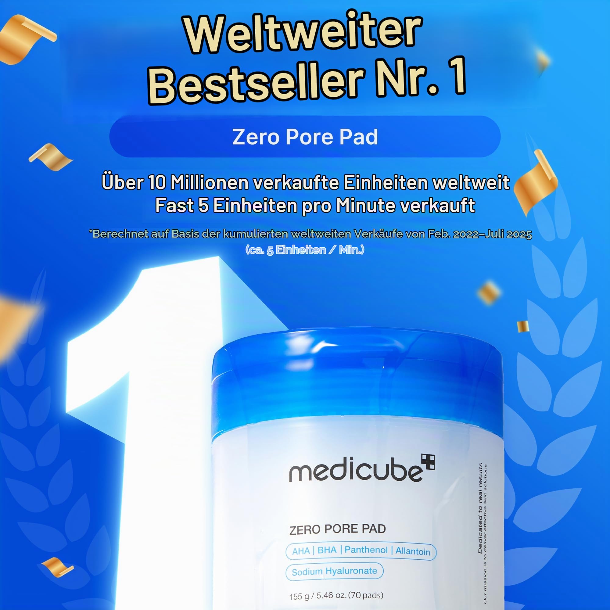 medicube Signature Glass Glow Trio mit PDRN & AHA/BHA: Zero Pore Pads (70er), PDRN Serum (30ml) & Gel-Maske (4er) | 3-Schritt-Pflege für Glow, Hydration & Poren | Korean Skincare