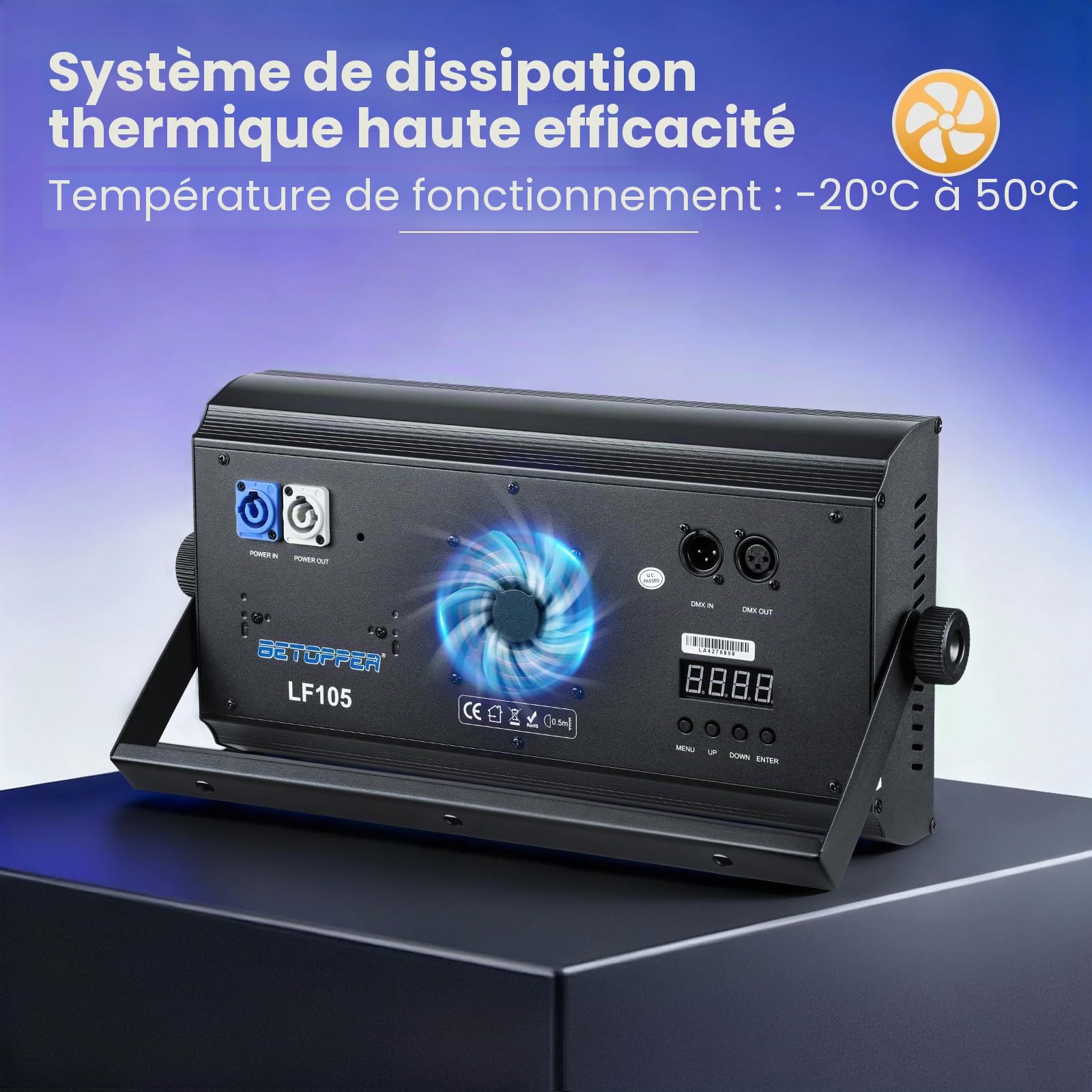 Betopper 150W Stroboscope Led DMX, RGBW 7 * 15 Zones de Contrôle Pixels 1P