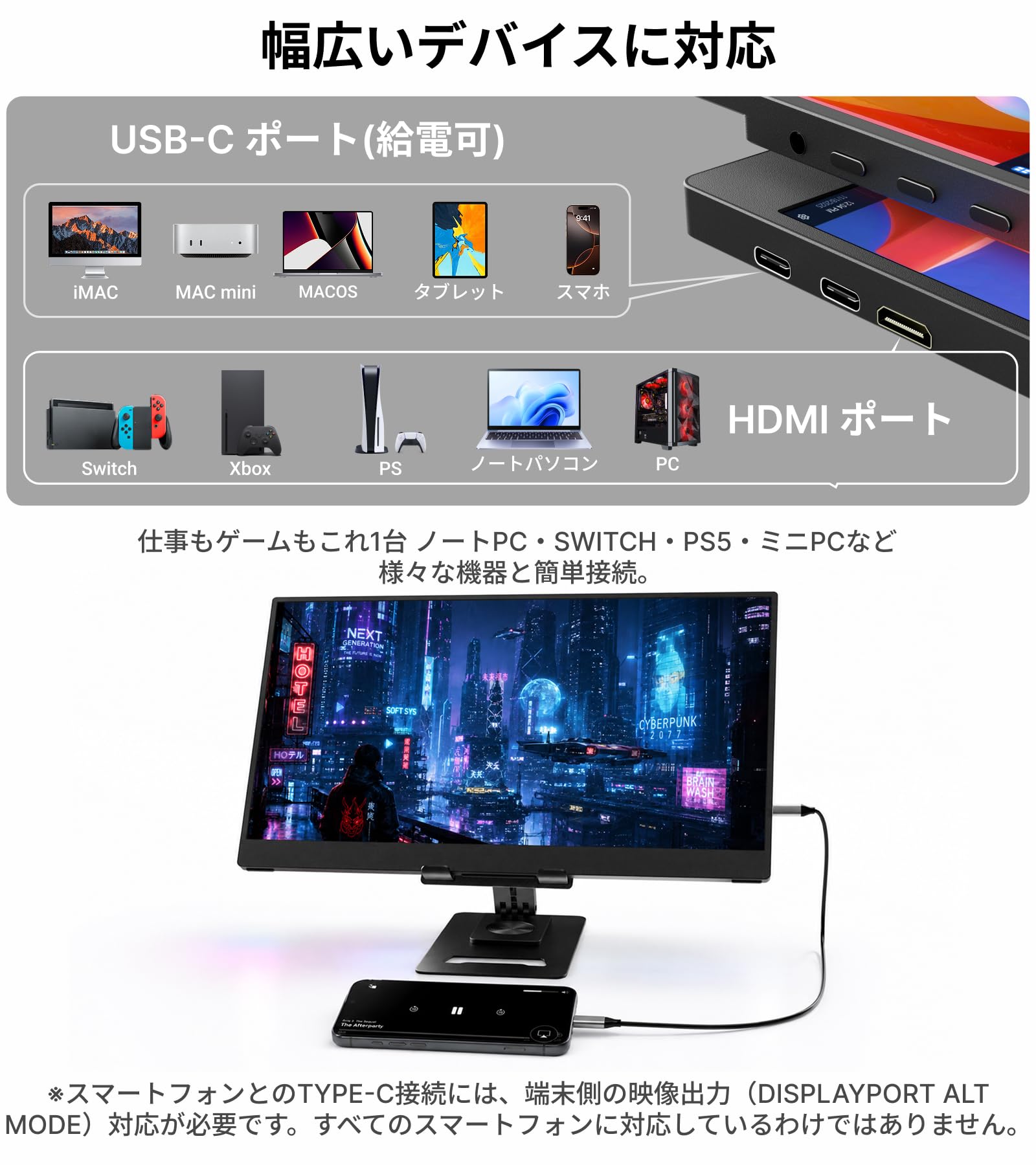 Ingnok モバイルモニター　15.6インチ Amazon.co.jp: Ingnok モバイルモニター 15.6インチ FHD USB-C ノート