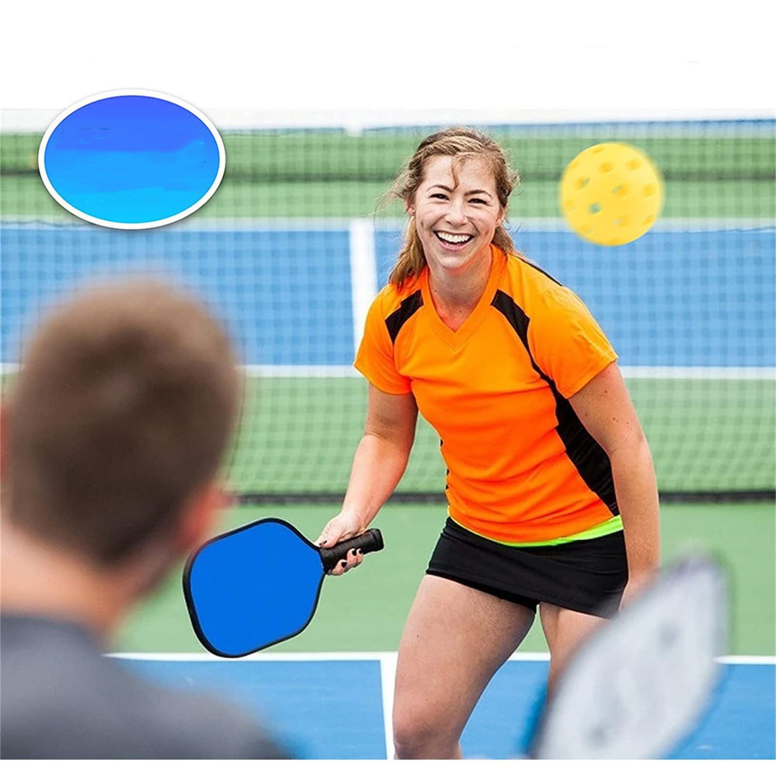 Palla Da Allenamento Per Pickleball - Con Base Ad Acqua, 40 Fori, Per Allenamento Indoor E Outdoor - Foto 6