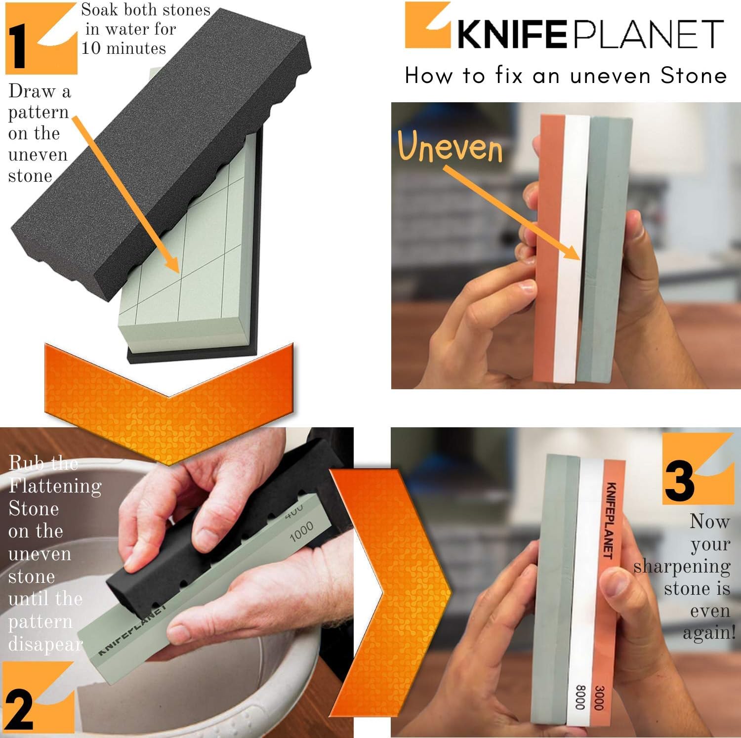 Promo Discount Up To 70% Off Coarse Flattening Stone – Flattening Stone to Flatten Sharpening Stones and Whetstones – 7.09 x 2.35 x 1.18 in. Rough-Grit Water Stone Leveler Also Reshapes Damaged and Chipped Knives by KnifePlanet