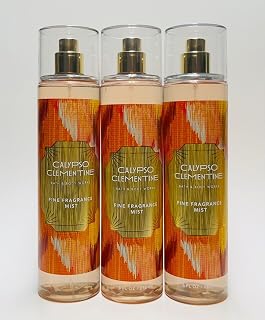3 CALYPSO CLEMENTINE Bath & Body Fine Fragrance Spray Mist Splash Fragrance