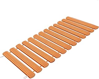 4ft Wooden Garden Pathway 22inch Wide, Outdoor Roll Out Walkway for Lawn Straight Wood Patio Decorative Boardwalk Walkways, Anti-Slip Weather-Resistant Roll Up Beach Road Floor Wedding Party