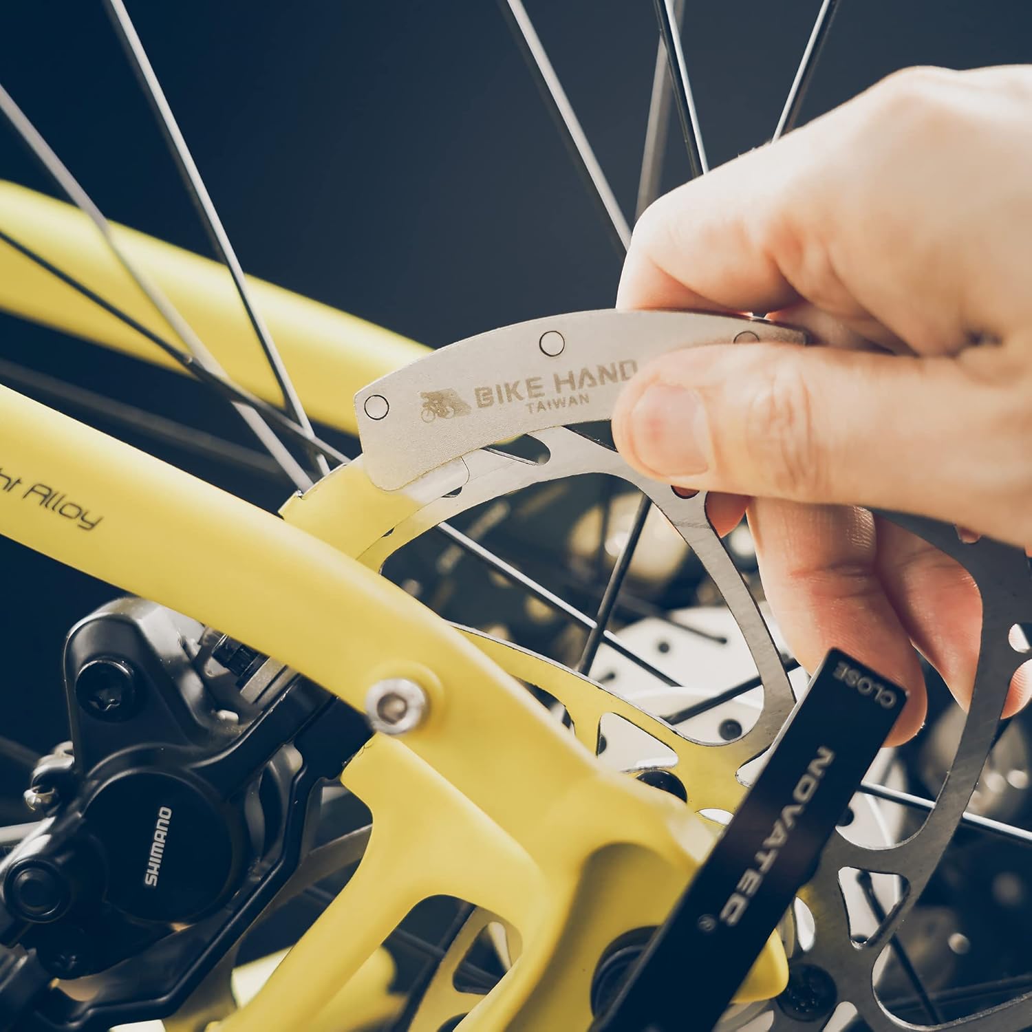 BIKEHAND Bike Bicycle Disc Brake Rotor Caliper Centering Gap Setting Install Alignment Adjuster Regulator Tool : Sports & Outdoors