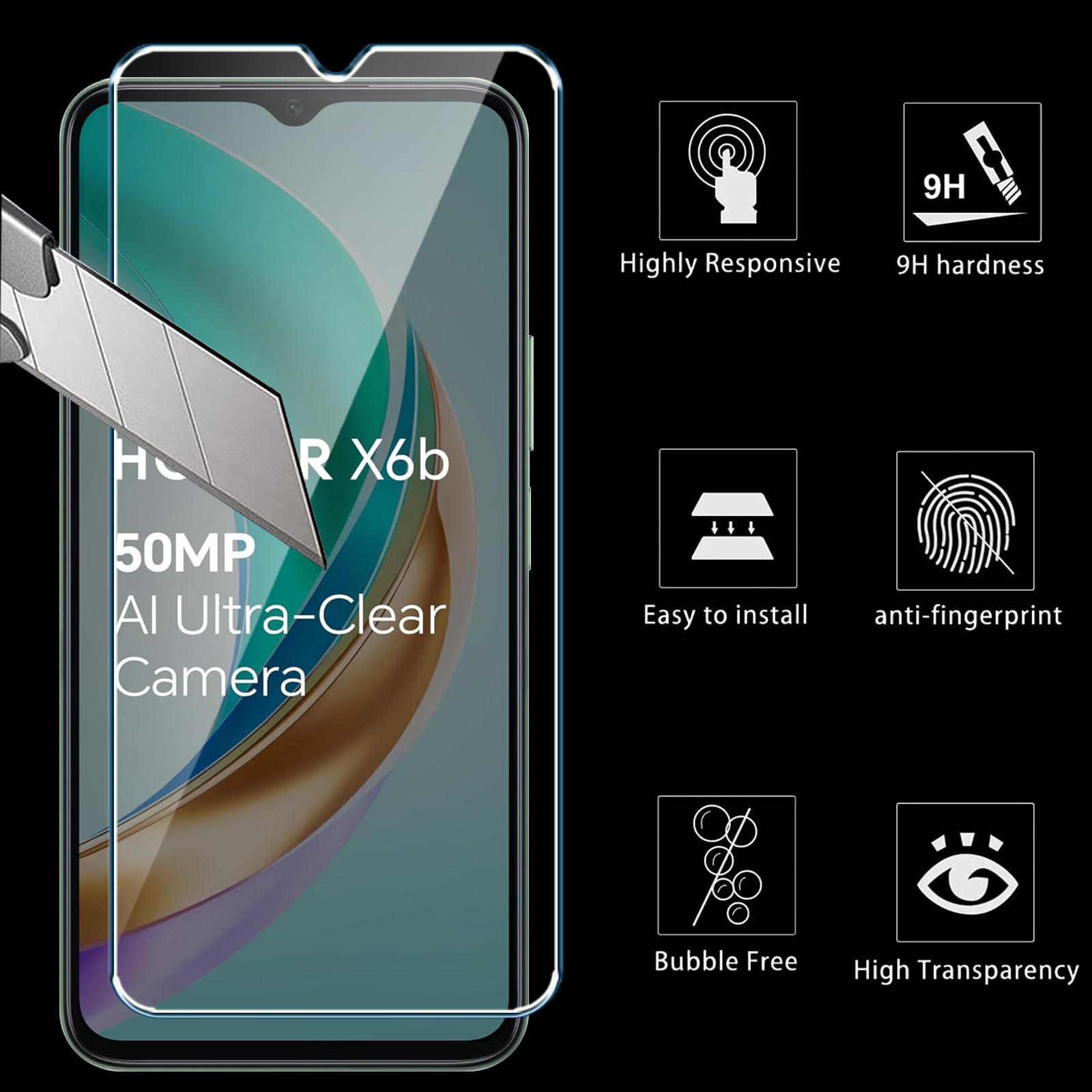 Xiangyun Case For Honor X6b (6.56") With 2-Pack Tempered Glass Screen - View #7
