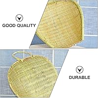 Vista 7 de Cabilock Cesta de drenaje de bambú, cesta tejida de bambú, cesta de tejido de mimbre, colador de almacenamiento de alimentos, organizador