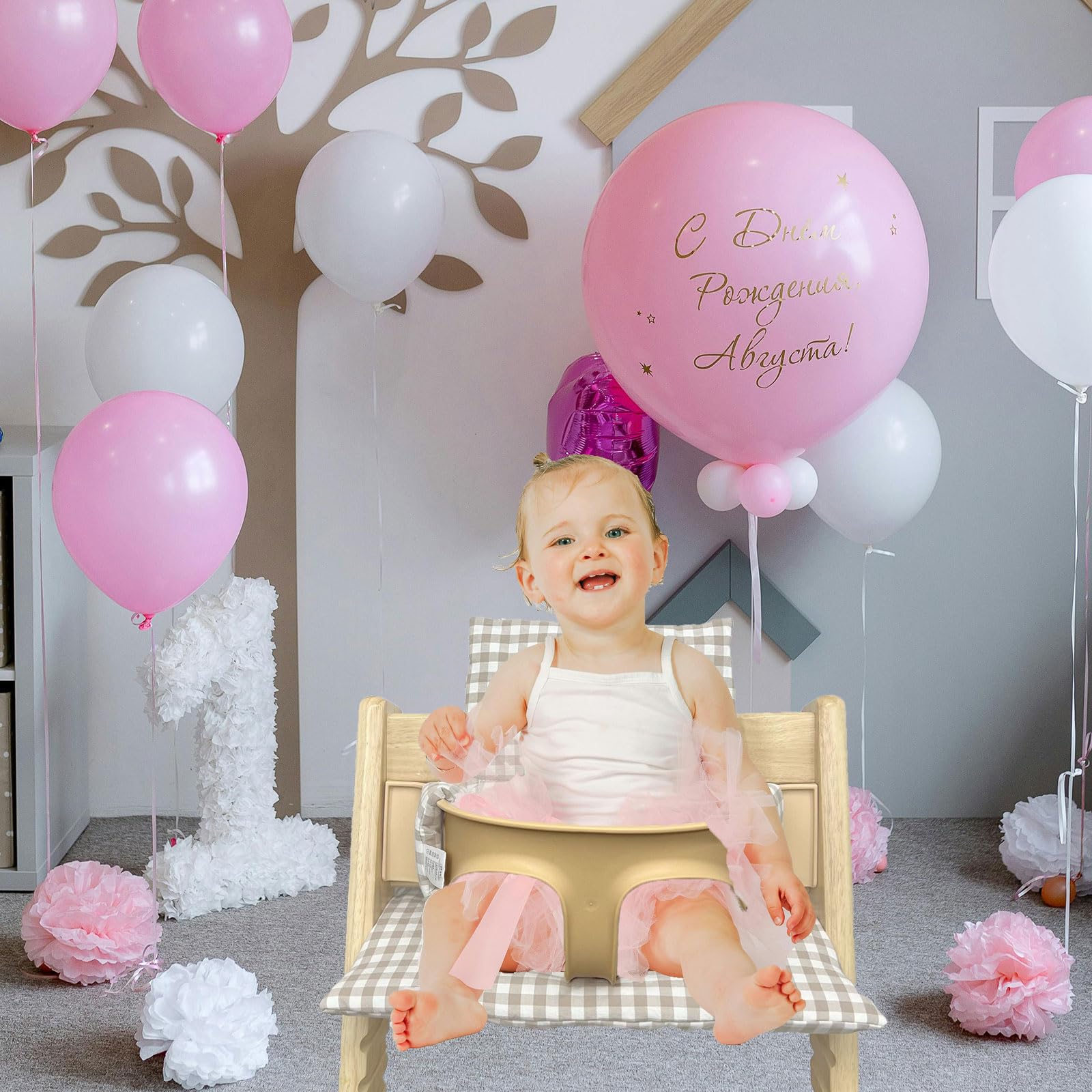 Housse de Coussin pour Stokke, coussin de siège de bébé en coton biologique, housse de remplacement, Coussin de siège Doux pour bébés et Tout-Petits avec Poche de rangement (03)