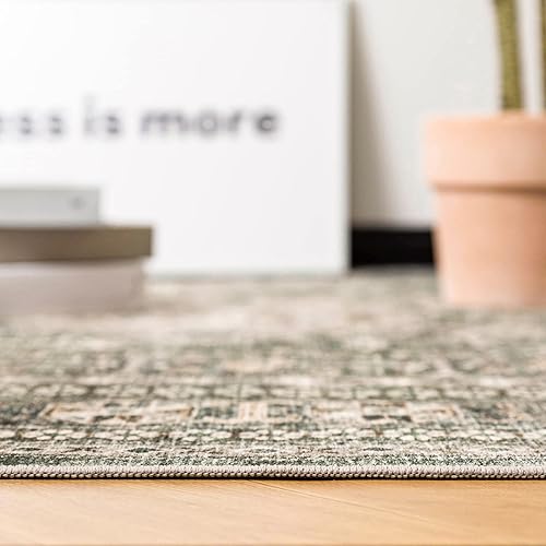 Miniatura 5 de Valenrug Alfombra lavable de 8 x 10 pulgadas, ultrafina, colección antigua, resistente a las manchas, para sala de estar, dormitorio, alfombra