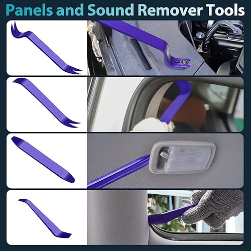 Miniatura 7 de Keze 7 piezas de herramienta de palanca de extracción de plástico y alicates de clip, kit de extracción de alicates para eliminación de carrocería
