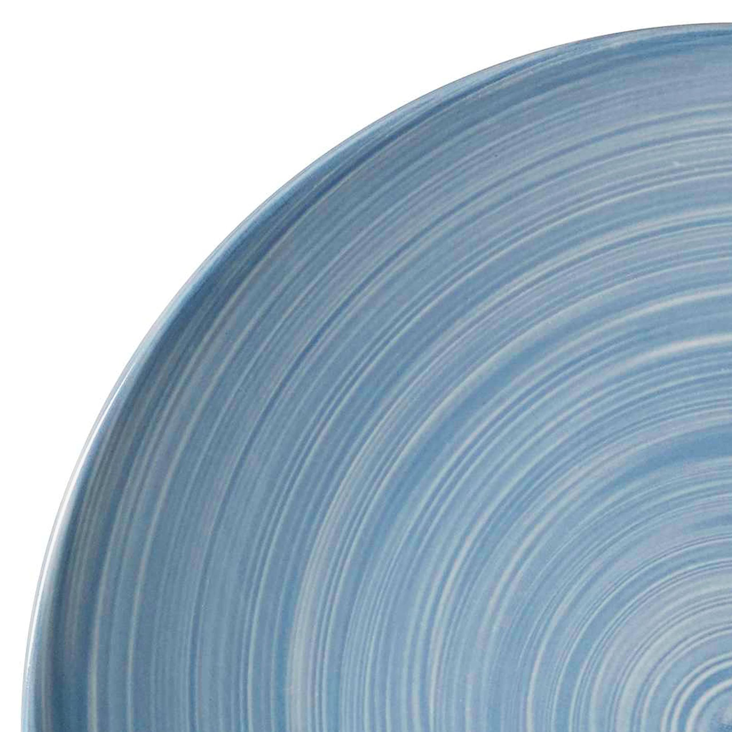 Ritzenhoff & Breker Julia Set de 4 assiettes plates unisexes - diamètre : 26,5 cm - 4 personnes - assiettes de table, Design maritime - vaisselle en porcelaine avec motif tourbillonnant bleu