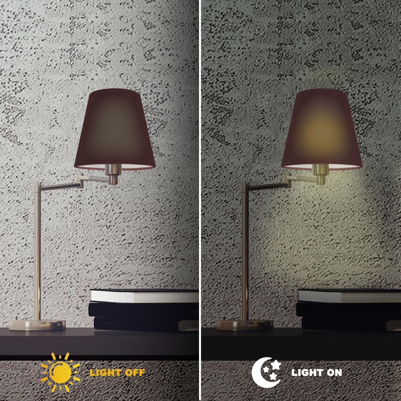 Gadpiparty Abat-Jour En Tissu 5.51 Pouces Pour Lampe De Table Applique Et Suspension Protection Contre Lumière Vive Décoration Salon Chambre Enfant