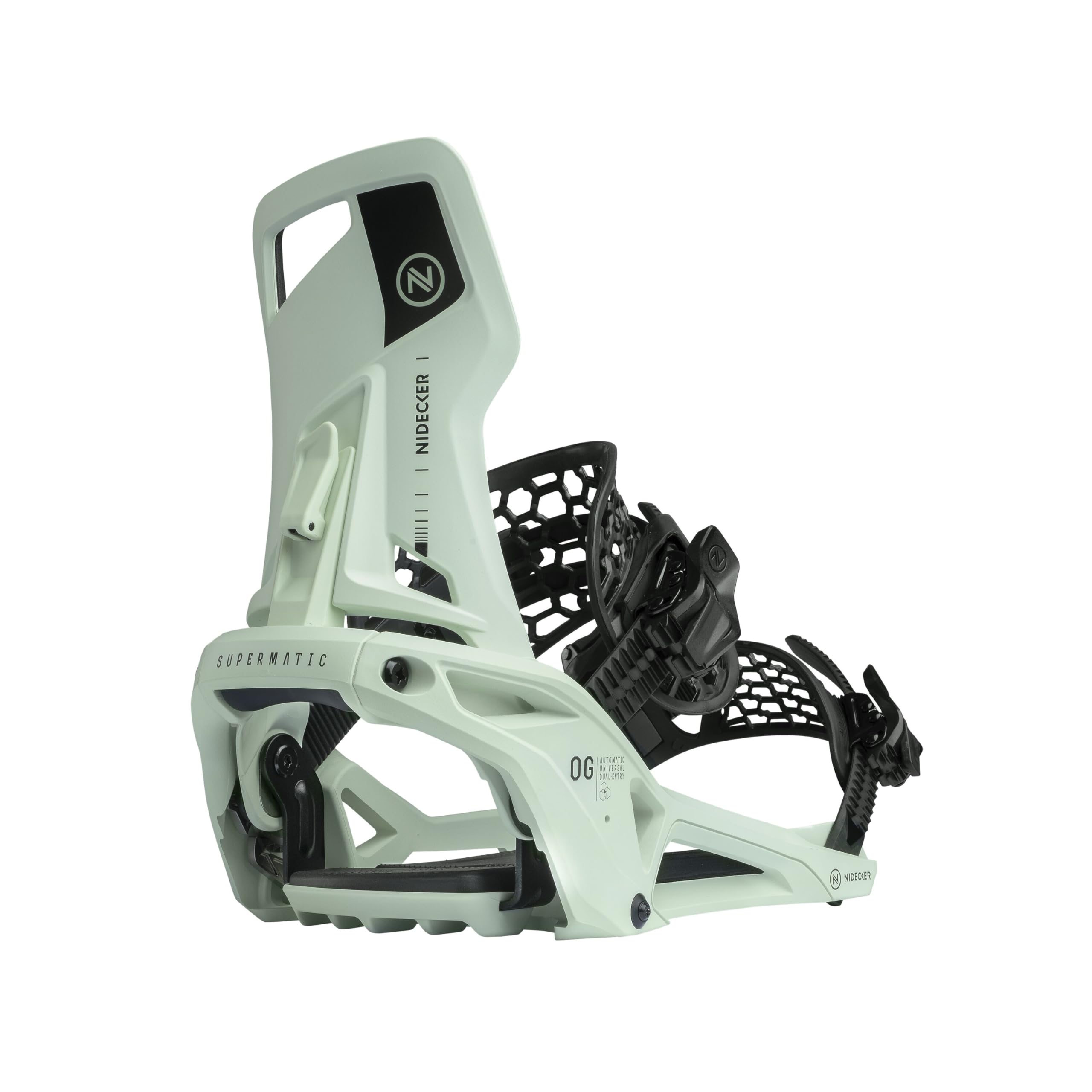 Nidecker Supermatic Snowboard First Universal, Dual-Entry, Automatic Binding - Comfortable and Reliable as a Regular Two-Strap Binding - Genuine Game