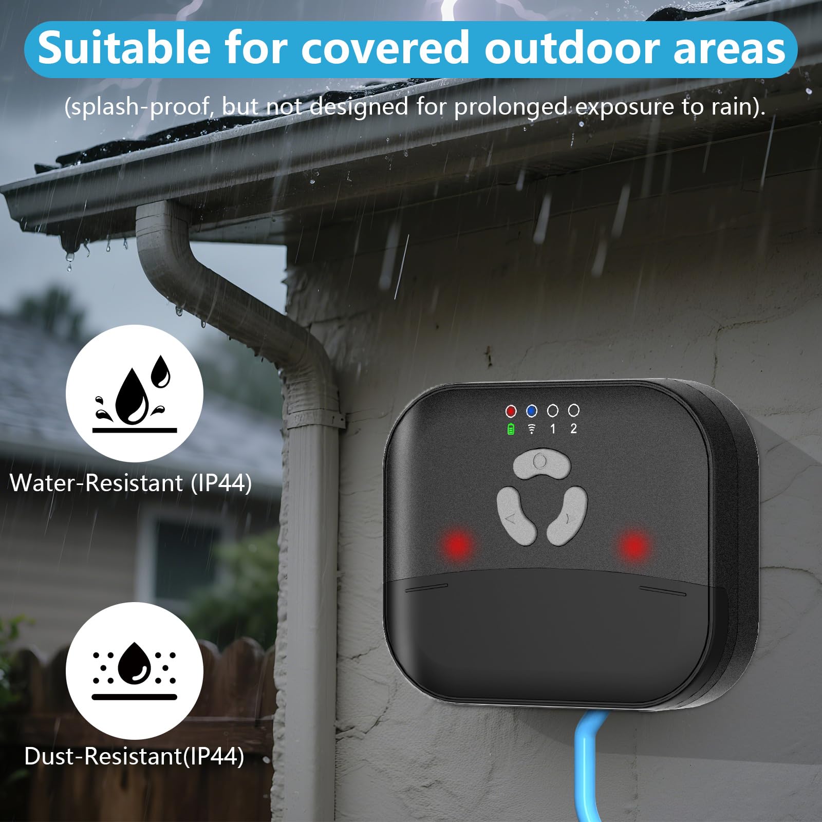 Alarma inteligente de bomba de sumidero alto WiFi, interruptor de flotador, alerta de nivel de agua, notificaciones de aplicación gratuitas, IP44 impermeable, sirena de 90 dB y LED intermitente, para