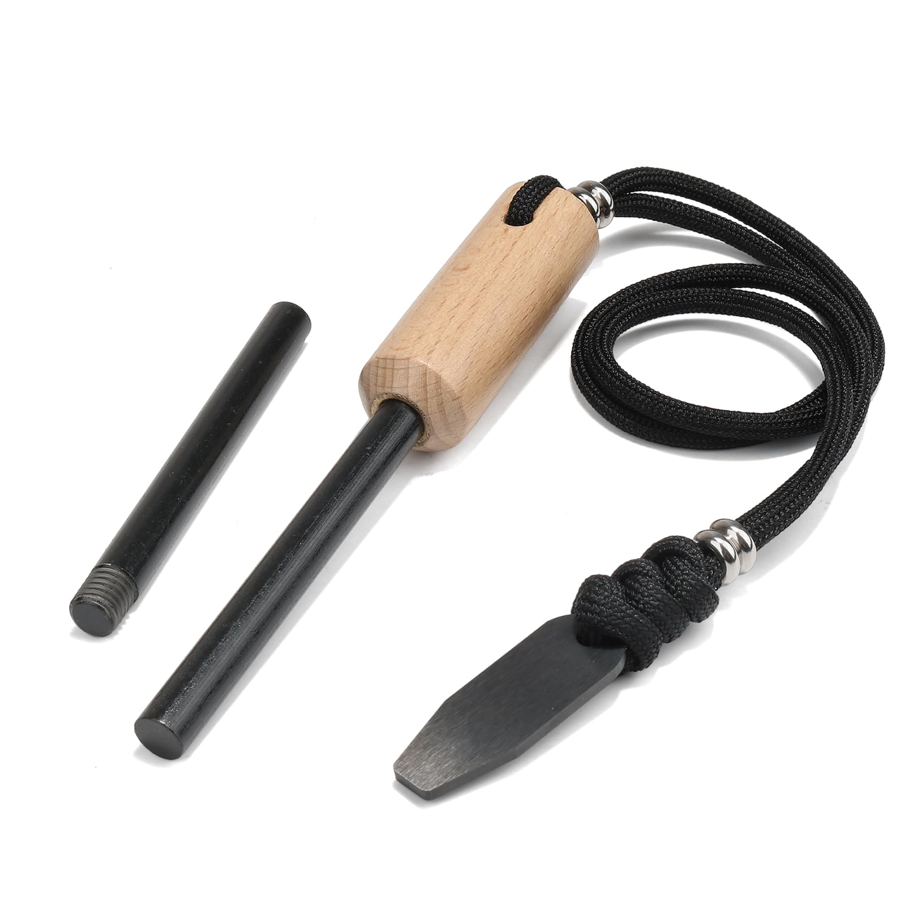 NexLand F880 Ferro Rod Fire Starter Survival Tool Ceramic Striker with Extra Replaceable Ferro Rod