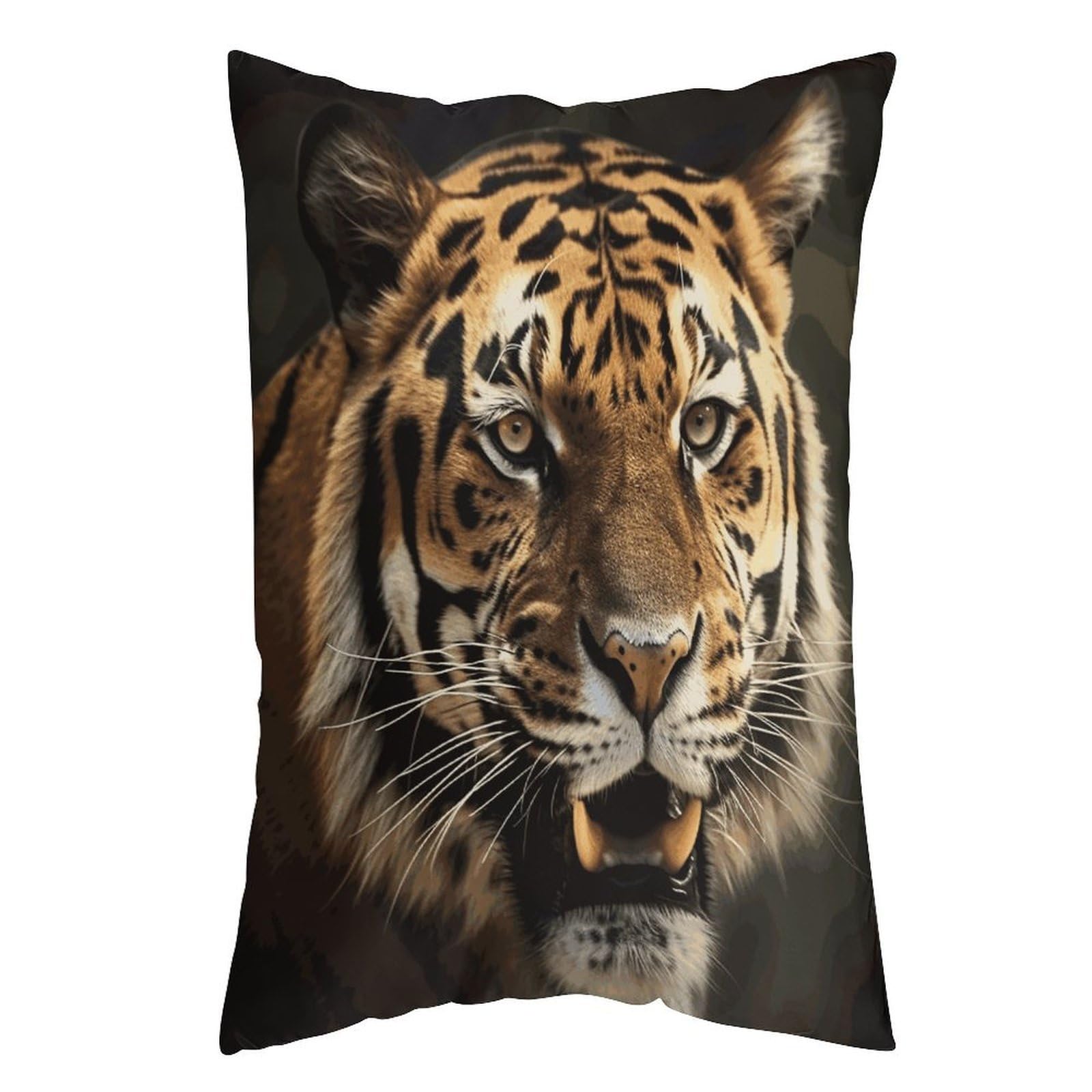 LDGSUPH Tiger Pillow Cases Soft Pillowcase with Invisible Zipper Wrinkle Resistant Pillow Covers Breathable Removable Pillow Protector for Bed Sofa Car 16 "x24