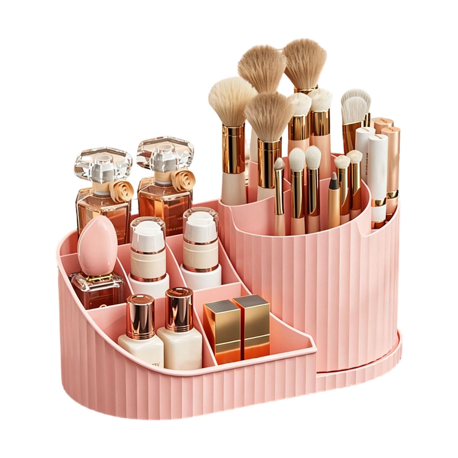 Limtula Rotating Makeup Holder Without Sections Space Saving Waterproof for Cosmetics and Skincare Items Space Saving Makeup Shelf