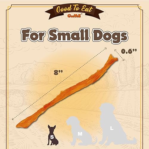 Miniatura 2 de Gootoe Golosinas de tendón de pavo para perros, 100% de origen estadounidense, bocadillos naturales, masticables de entrenamiento de primera