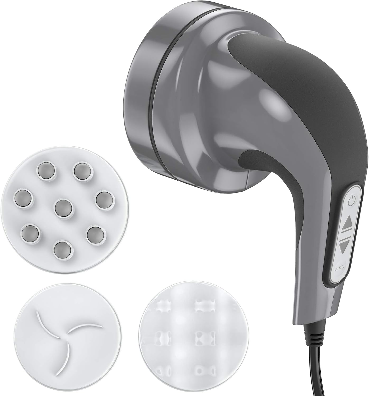 Gideon Handheld Vibrating Percussion Massager – (3 Interchangeable Nodes - 7 Massaging Speeds + Auto Speed) - Quick Relief for Muscle Pains Such as Arthritis, Sports Injuries, Etc.