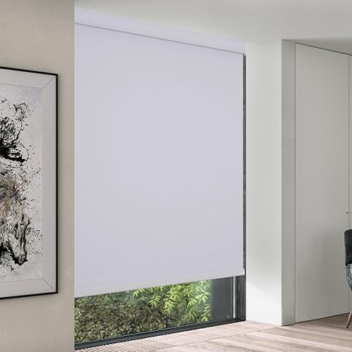 Miniatura 6 de MYshade Persianas enrollables opacas sin cordón, con funda de cenefa, oscurecimiento de habitación para el hogar, oficina, baño, puerta francesa,