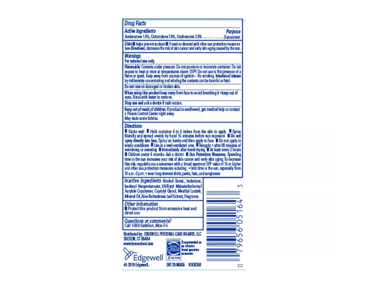 Banana Boat Sport CoolZone Continuous Spray, SPF 30 1.8 oz (53 g) (Pack of 4)