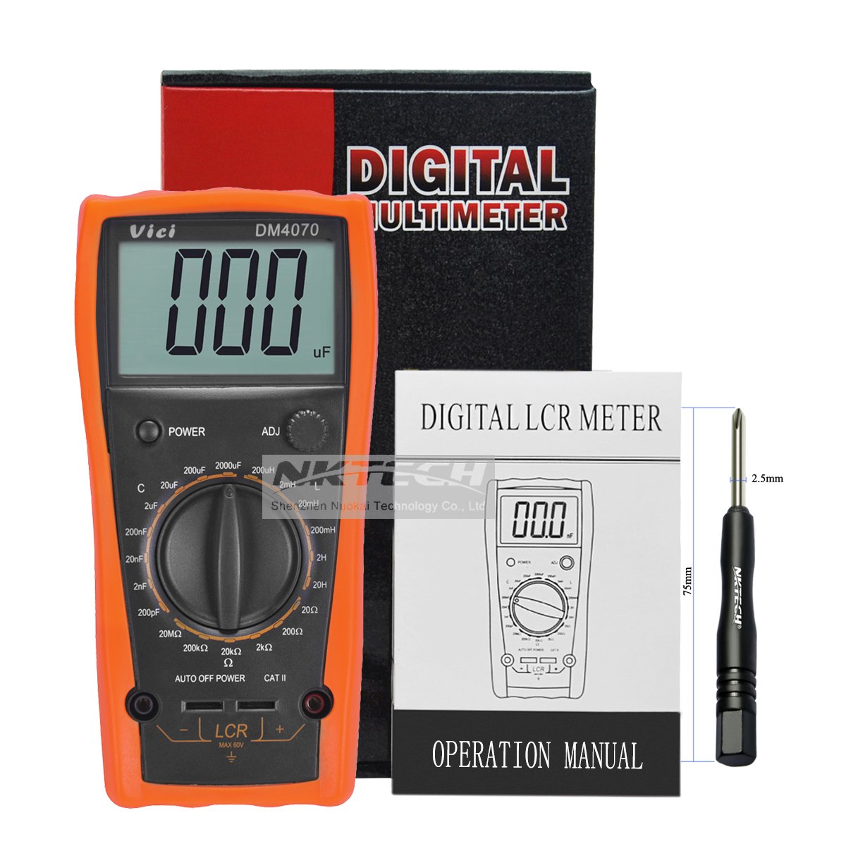 Sinometer Dm4070 NKTECH VICI DM4070 Multimeter Digital LCR Meter 3 1/2 20H 2000uF 20MΩ ...