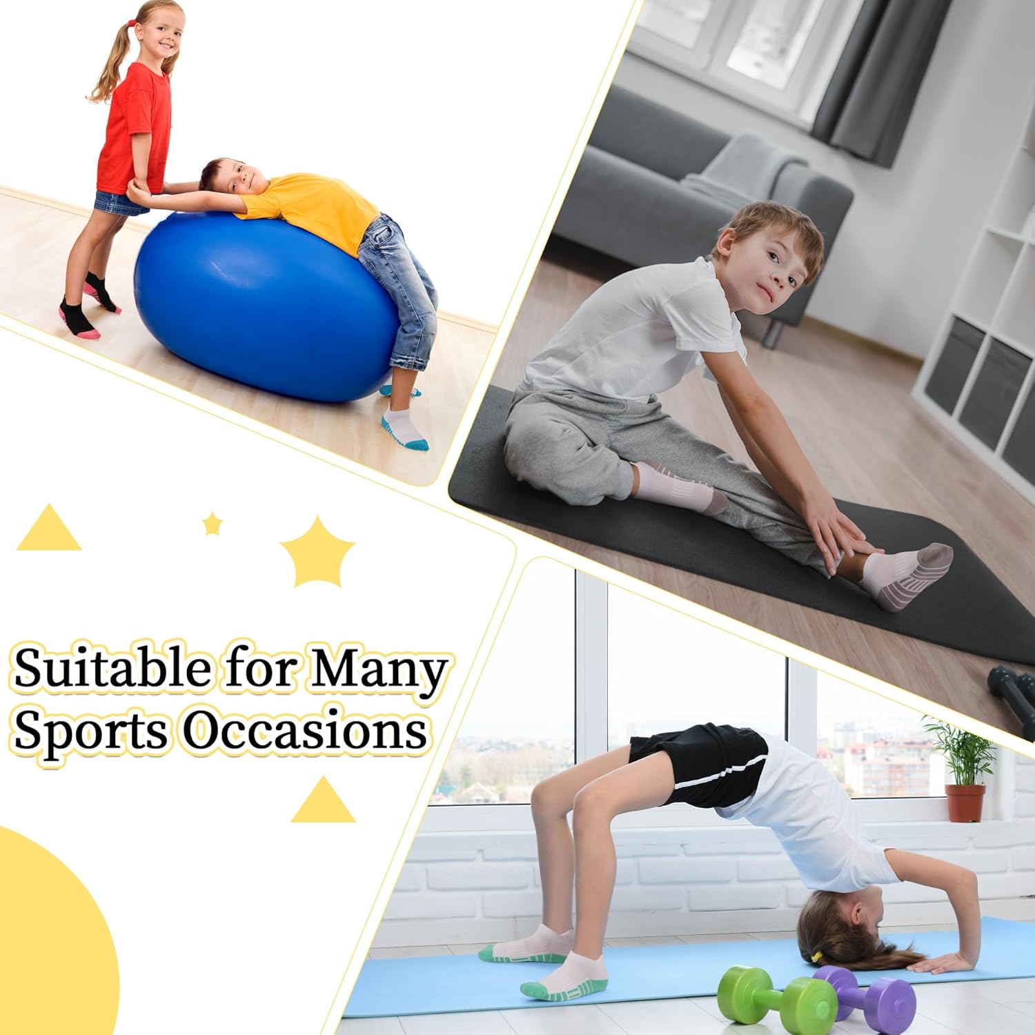 12 Pairs Girls Socks, Athletic Socks for Girls Ankle Sock Cotton Running Sock with Tab for Kids 1-14 Years - Image 7