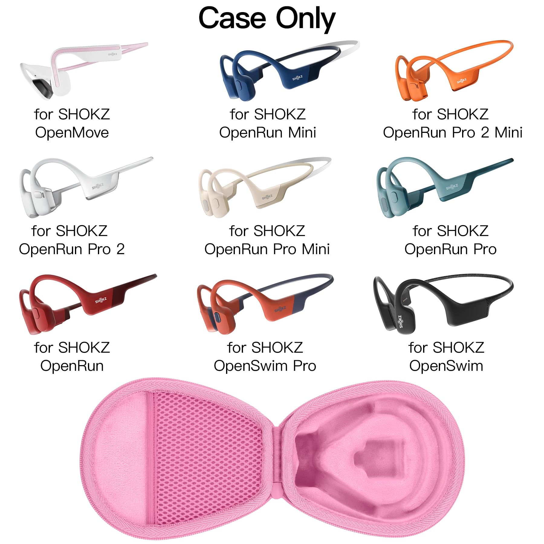 Amazon.com: co2CREA Hard Case for SHOKZ New OpenRun Pro 2/1/Mini