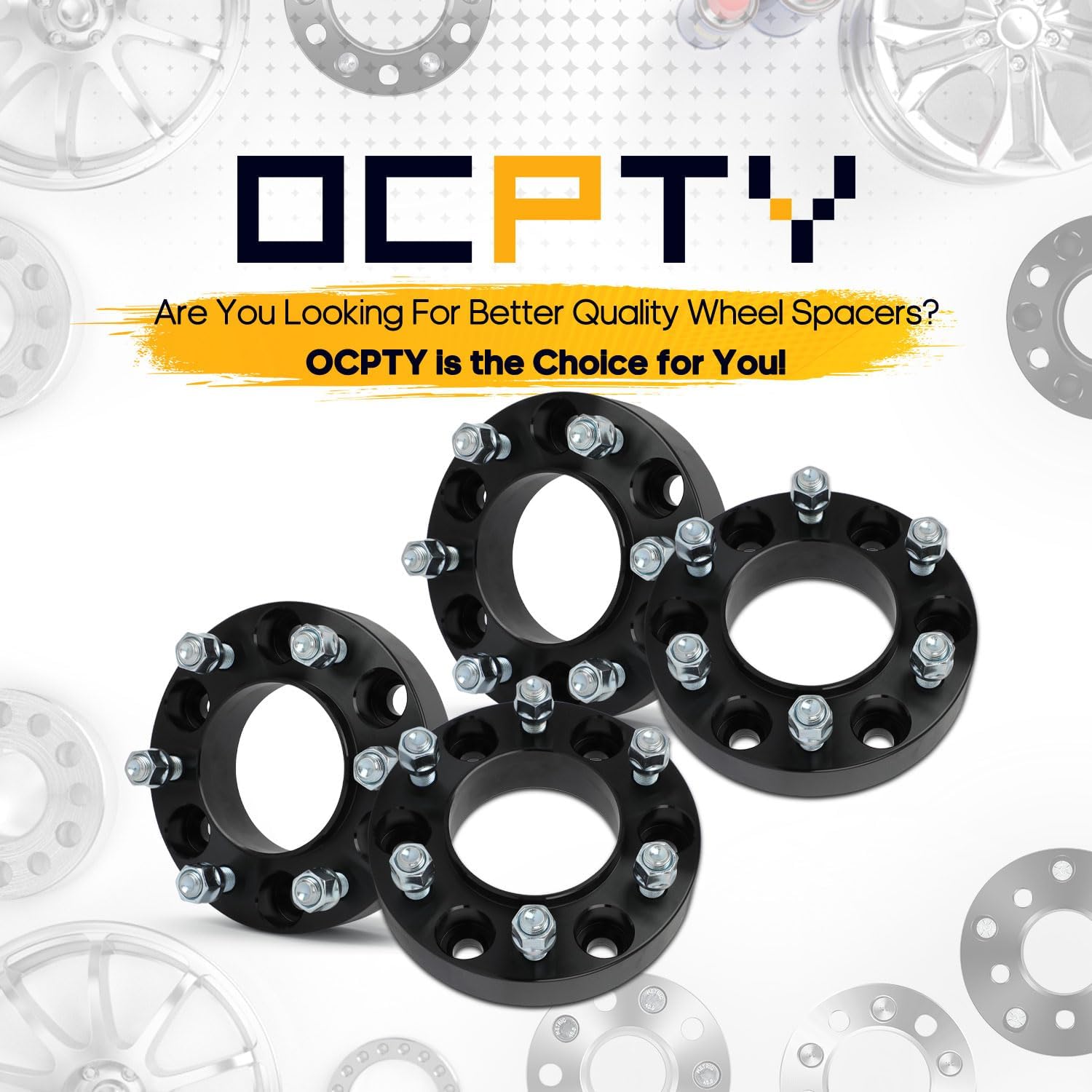 OCPTY 4PCS 6x5.5 to 6x5.5 Wheel Spacers 1.25" Wheel Adapters 14x1.5 Studs 95.1mm Center fit for 2022-2023 for Lexus for LX600 / 2022-2023 for Toyota for Tundra
