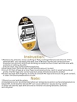 Vista 12 de E-SDS Cinta de techo para RV, 2 pulgadas x 50 pies, cinta selladora blanca para vehículos recreativos, cinta de reparación de fugas UV y resistente