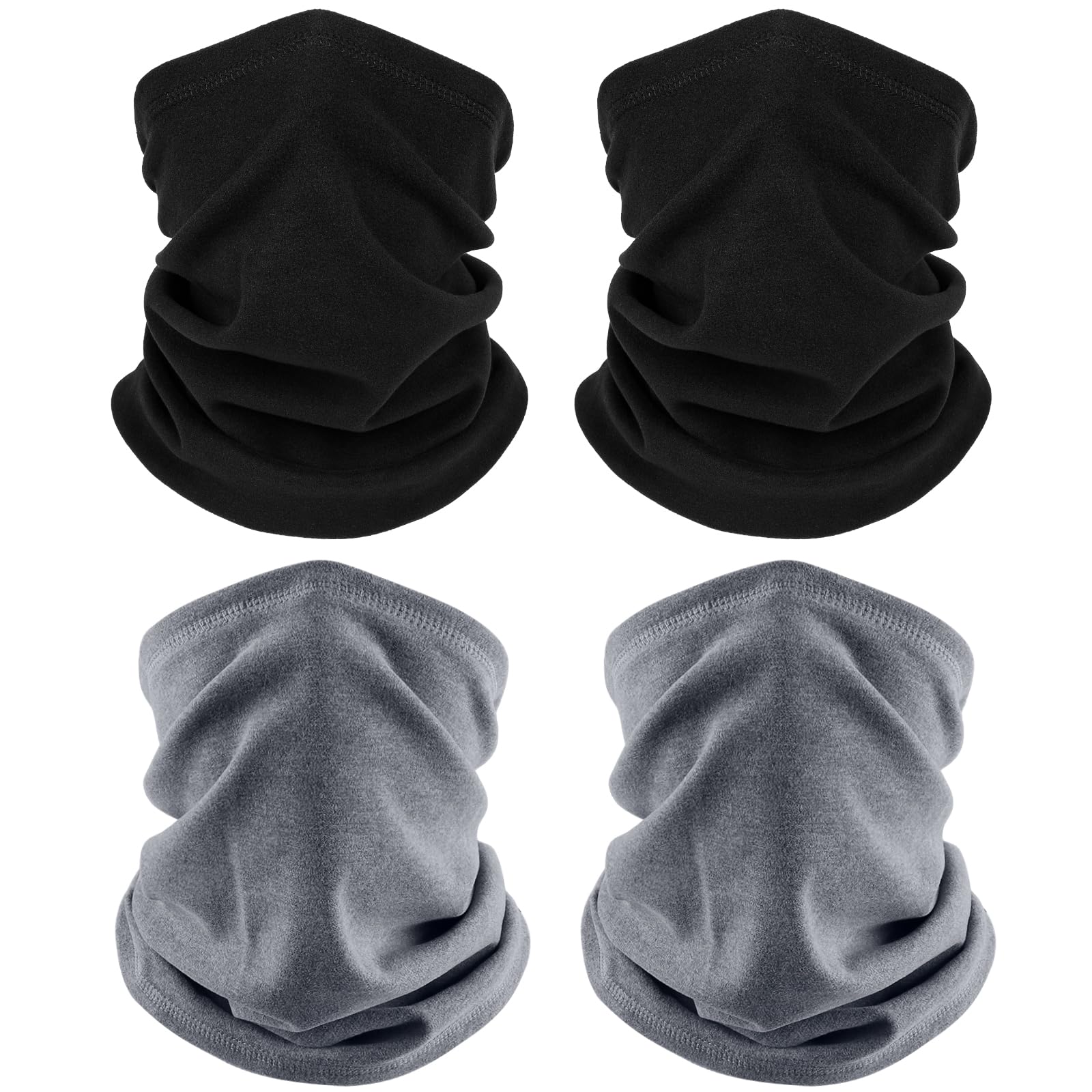 LUOLIIL VOE 4 Pack Winter Neck Warmer Neck Gaiter Ski for Men Women Soft Fleece Face Cover Mask
