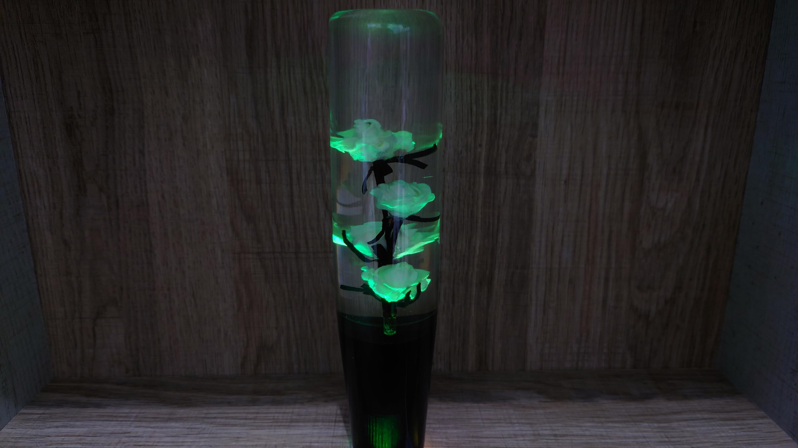 水中花シフトノブLEDイルミネーション 20cm 白 デコトラ 軽トラ 旧車 