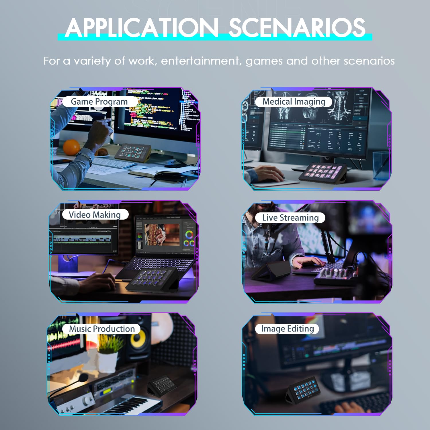 AKP153 Studio Controller, 15 Tasti Macro, Azioni Trigger in App e Software come OBS, YouTube, Twitch, Console Personalizzata per Foto e Video Editing, Live Streaming, PC/Mac (nero)