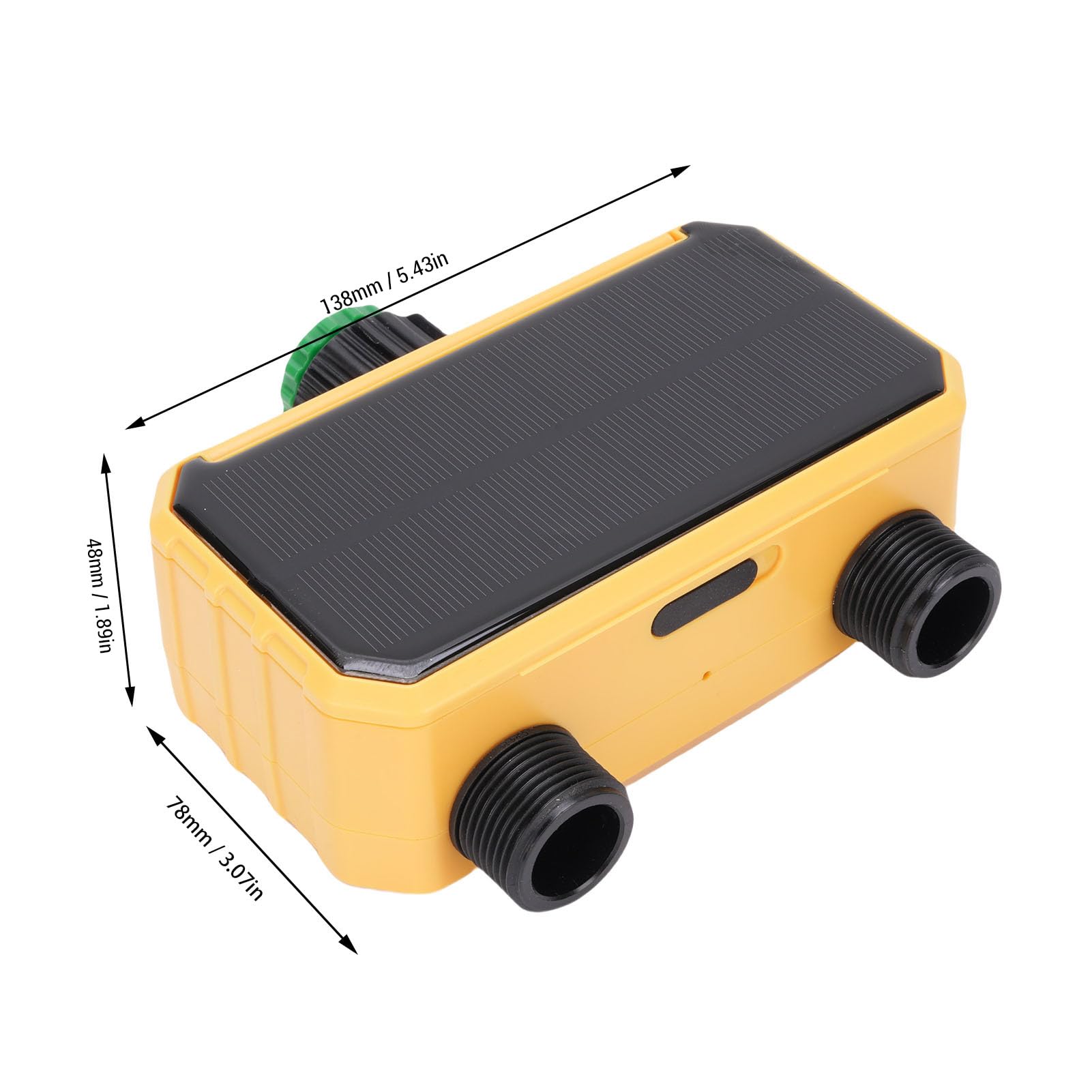 Fockety Inteligentny WiFi Water Timer, 2-strefowy zewnętrzny solarny WiFi Sprinkler Timer do węża ogrodowego z opóźnieniem deszczu, ręczne/automatyczne podlewanie
