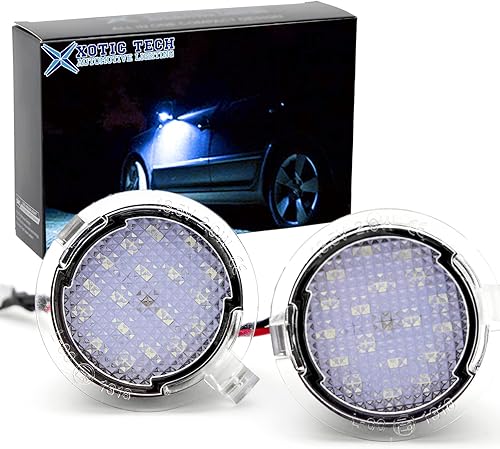 x xotic tech Par de luces LED para debajo del espejo, repuesto de equipo original sin errores, compatible con Ford F150 Raptor Explorer o Lincoln o