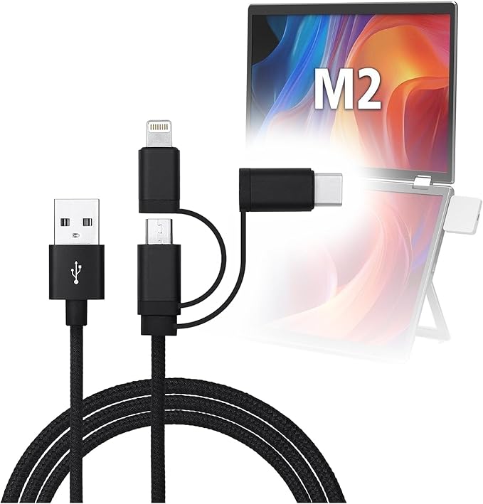Cable 3 en 1 para Monitor Extensor Plegable
